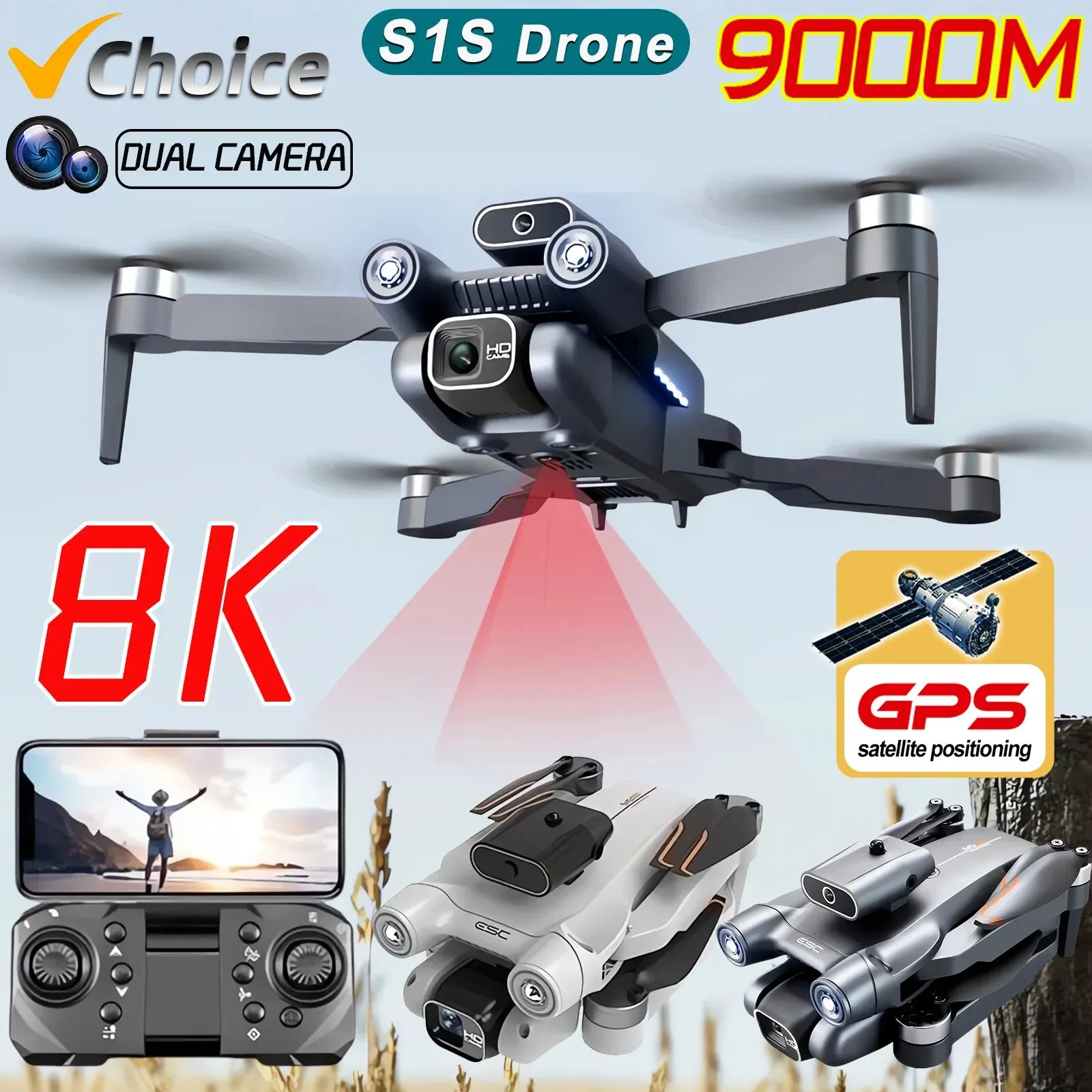 Drone Kit Professional - Profissional Brushless Motor Drone, GPS Drone,