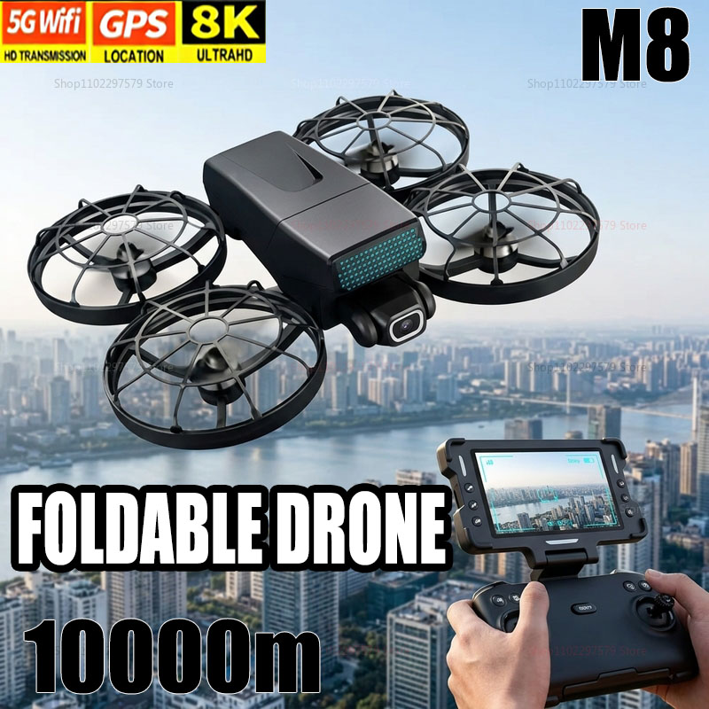Drone Kit With Camera - Novos Drones M8 GPS 8K Profissional