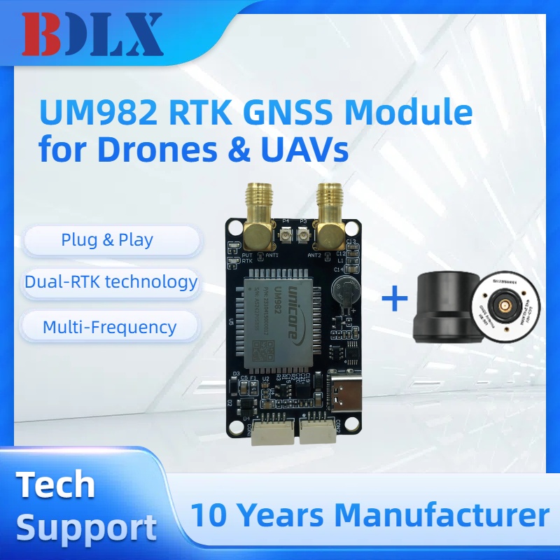 Drone Kit Hexacopter - Um982 antena dupla rtk gnss módulo