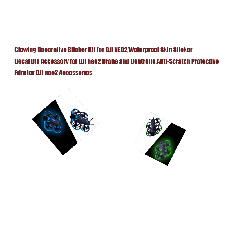 Drone Kit Waterproof - Kit de Adesivos Decorativos Brilhantes para