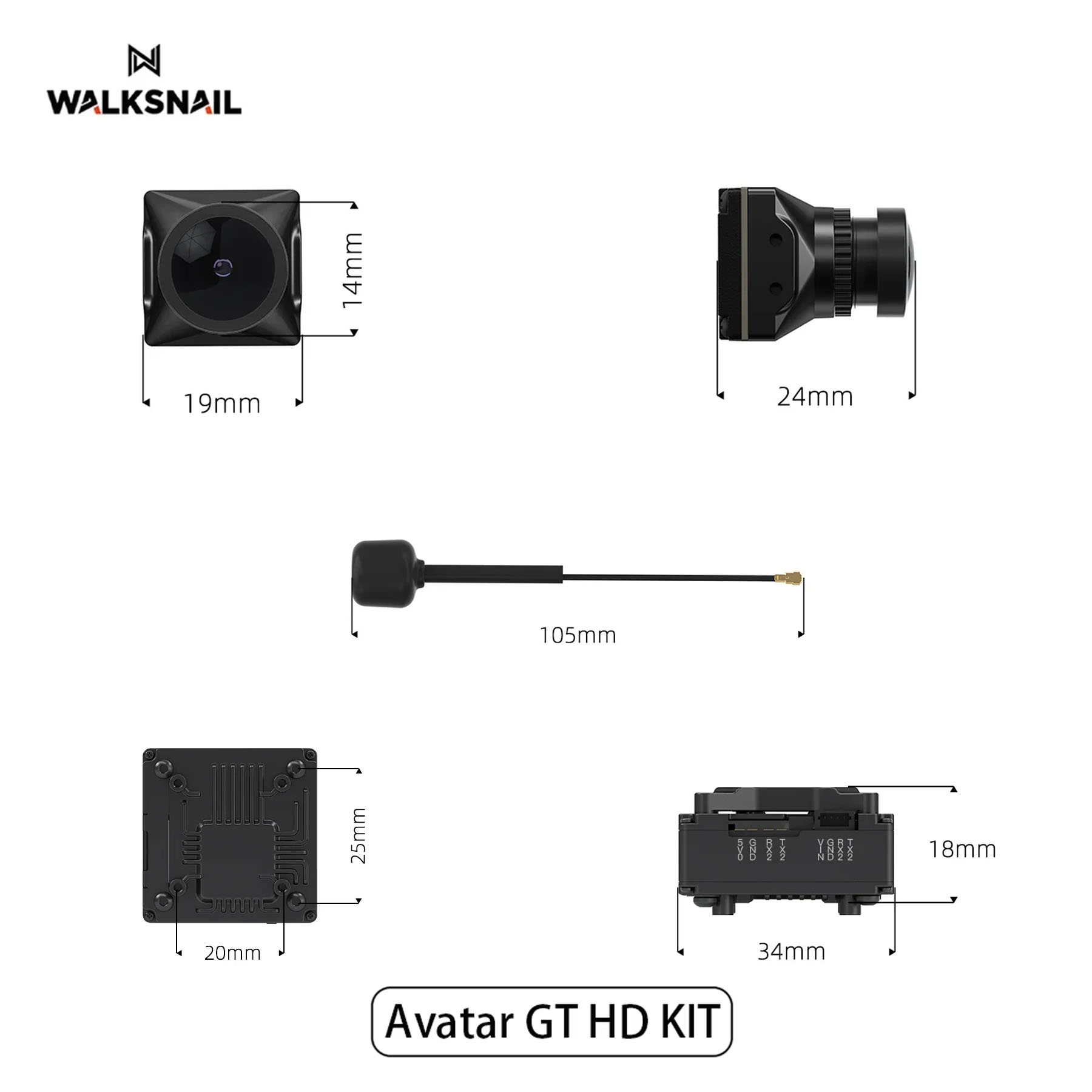 Walksnail Avatar GT HD KIT 2W  - Drone Kit Racing avaliação e preço