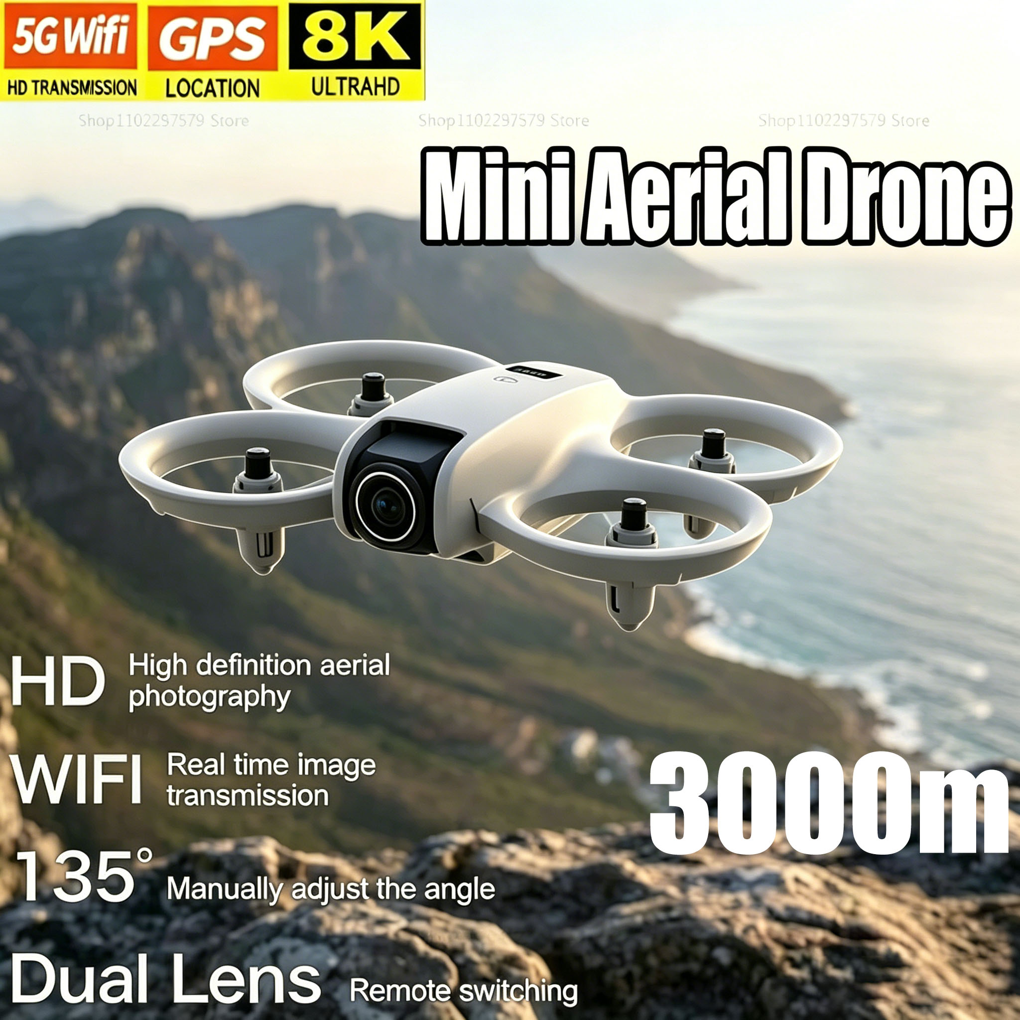Mini Drone com Câmera HD 8K FP - Drone Kit Tricopter avaliação e preço