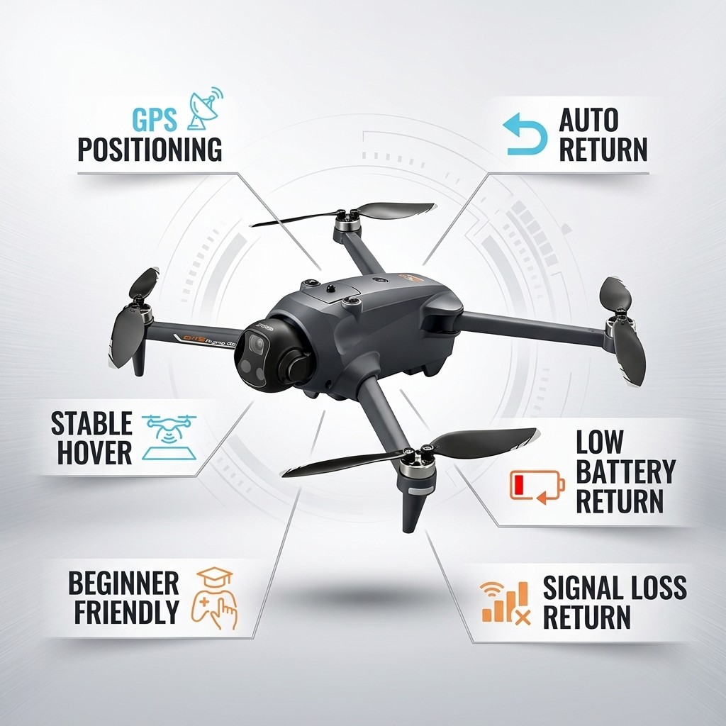 Drone Potensic com GPS, Retorn - Drone Kit With Camera avaliação e preço