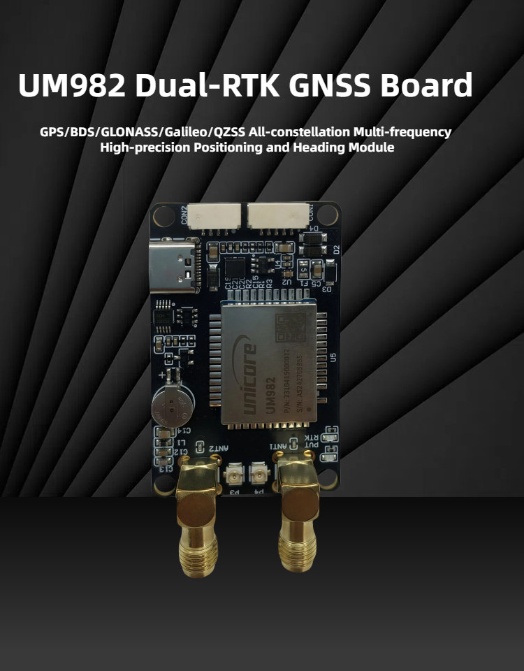 Um982 antena dupla rtk gnss mó - Drone Kit Hexacopter avaliação e preço